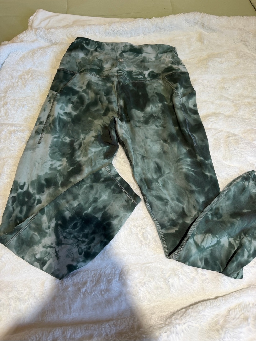 lululemon athletica Green Tie-Dye High-Rise Leggings